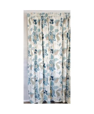 Samanta Window Treatment 100% Cotton High-Quality Decorator Fabric Fully Lined Curtain Panels 100" X 96" Blue