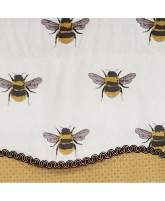 Busy Bee Glory 3" Rod Pocket Lining Luxurious and Elegant Window Treatment Valance 50" x 16" Honey