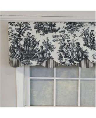 3" Rod Pocket High Quality Fabric Glory Days Petticoat Valance for Windows 50" x 15" Black