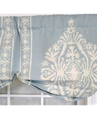 3" Rod Pocket High Quality Fabric Nora Stationary Balloon Valance for Windows 50" x 23" Blue