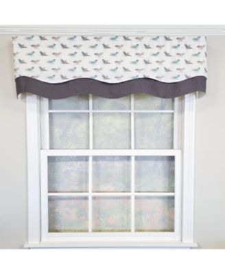 100% Cotton Avain Glory  Fully lined Windows Rod Pocket Valance 50" x 16"  Gray