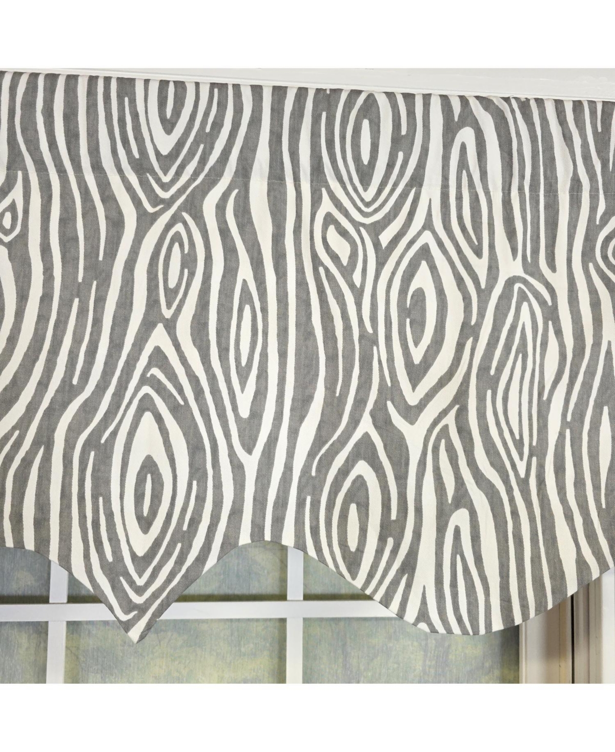 Rlf Home 100% Cotton Nyx Regal Fully lined Windows Rod Pocket Valance 50" x 17" Gray