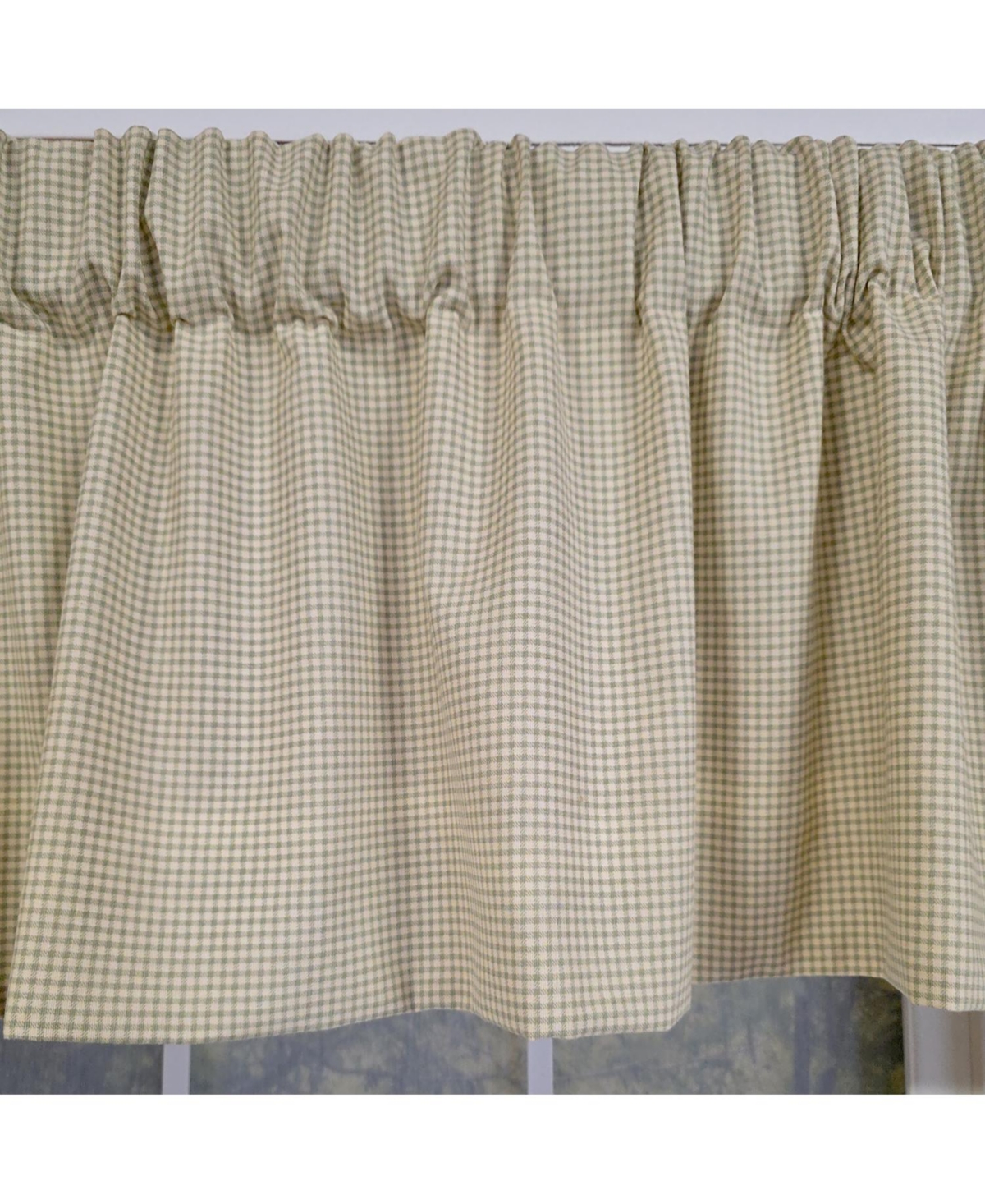 Rlf Home 100% Cotton Crosswell Tailored Fully lined Windows Rod Pocket Valance 76" x 14" Sage