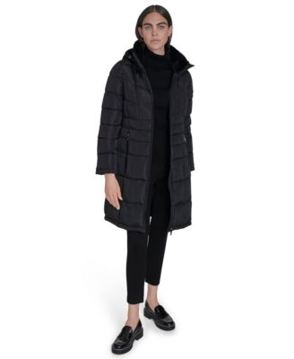Women's Hooded Stand Collar Puffer Coat