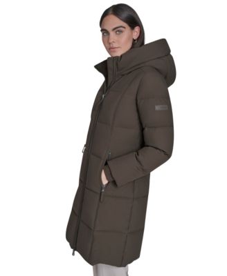 Women's Stand Collar Hooded Puffer Coat