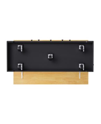 CASAINC 50" 3 Pc. Set Rubber Wood, Bamboo Drop Leaf, Power Outlet, Drawers, Racks, Bar Stools Kitchen Island