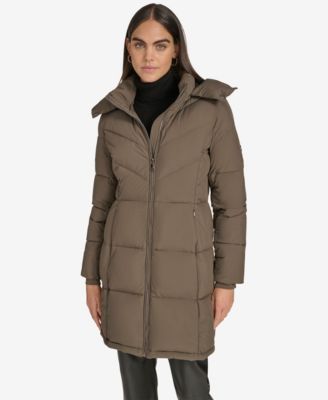 Women's Hooded Stand Collar Puffer Coat