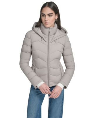Women's Short Zip-Up Hooded Puffer Coat