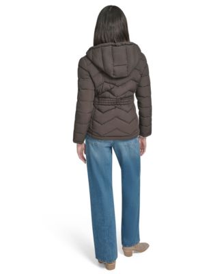Women's Short Zip-Up Hooded Puffer Coat