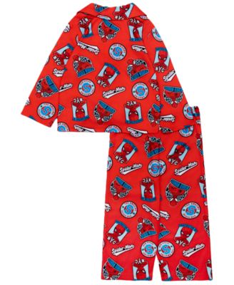 Boys' Toddler 2T-4T Spiderman Coat-Style Top and Pants, 2-Piece Pajama Set