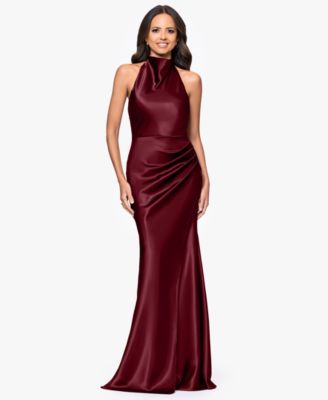 Betsy & Adam - Petite Long Halter Dress