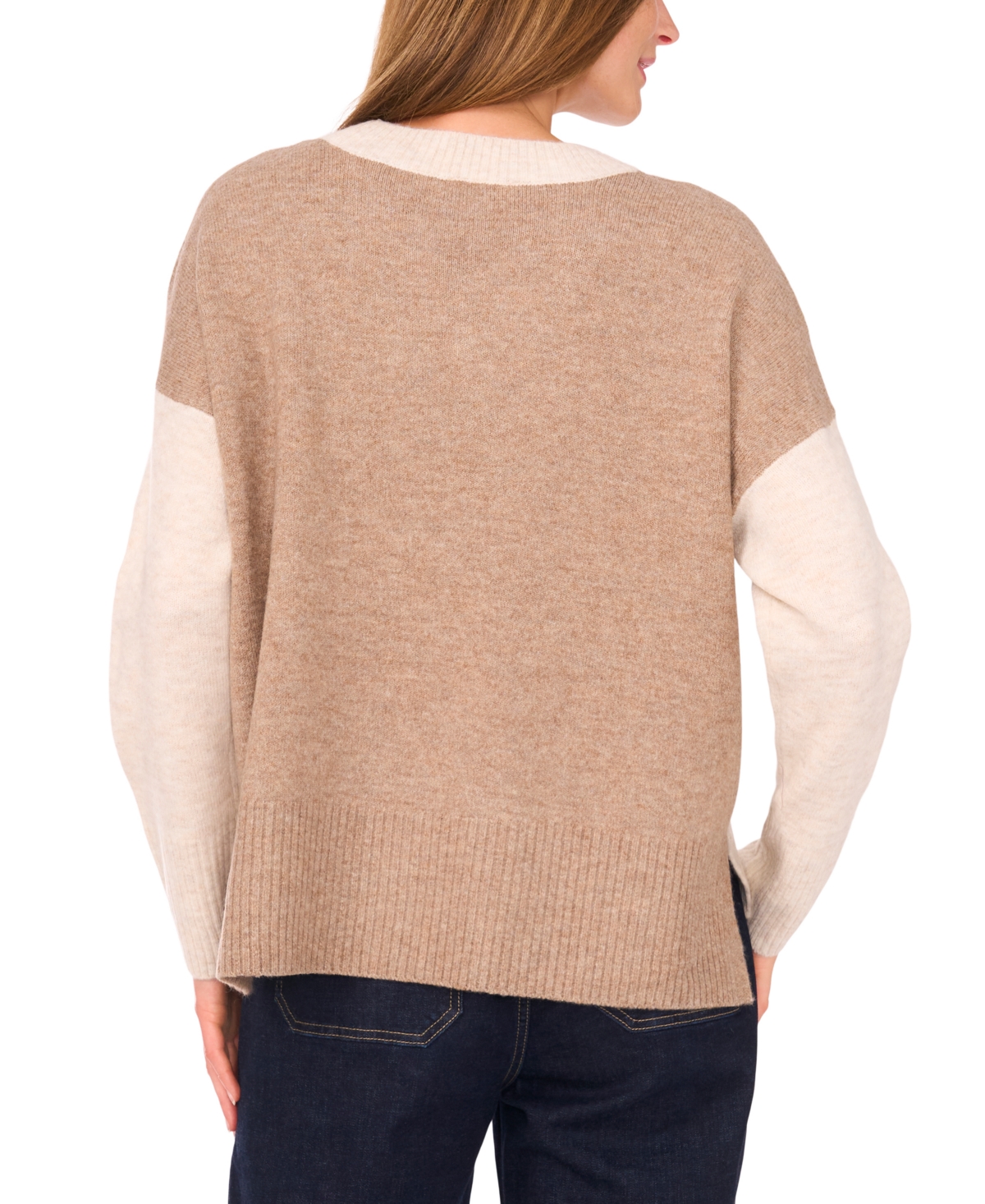 Vince Camuto Two Tone Sweater In Pink