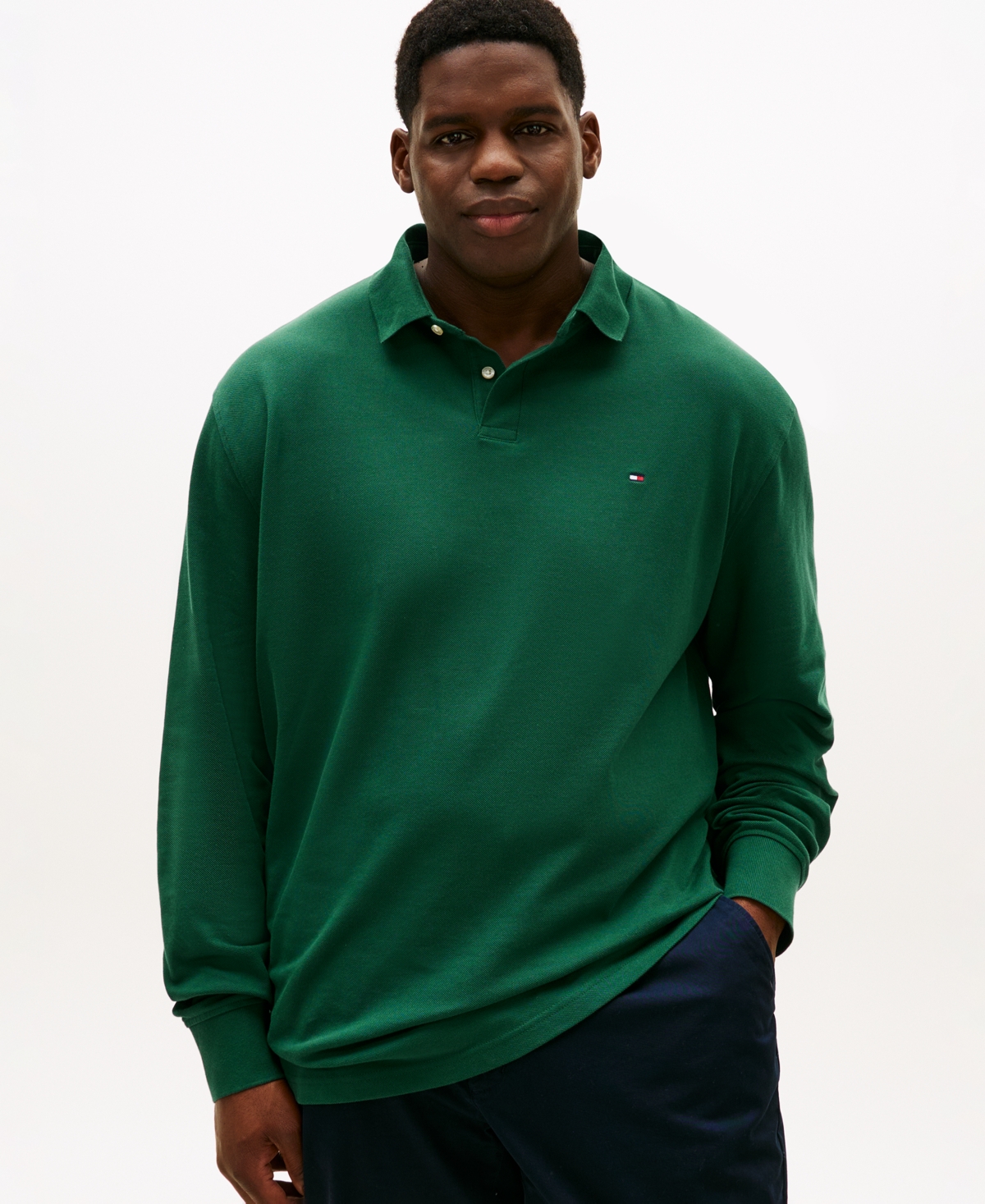 Tommy Hilfiger Men's Big & Tall 1985 Long Sleeve Polo Shirt