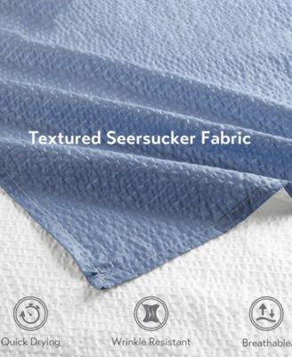 Ara Ombre Printed Seersucker Shower Curtain, 72" x 72"