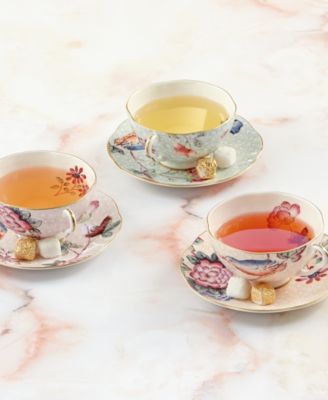 Green Cuckoo Teacup and Saucer