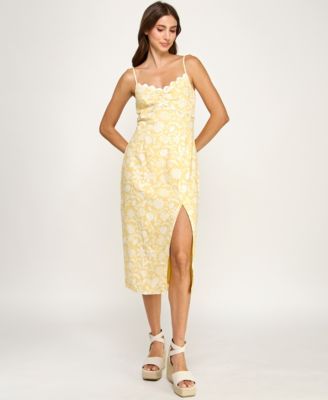 Juniors' Sleeveless Ric Rac Bust Slim Midi Dress