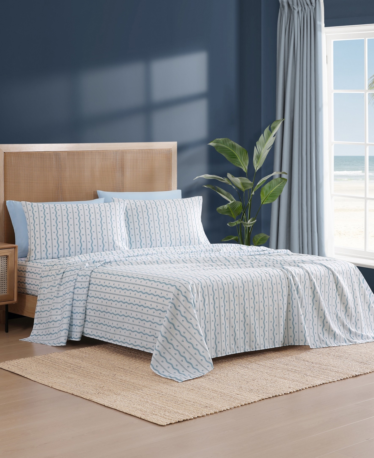 Caribbean Joe Cooling 6-pc. Sheet Set, King In Blue