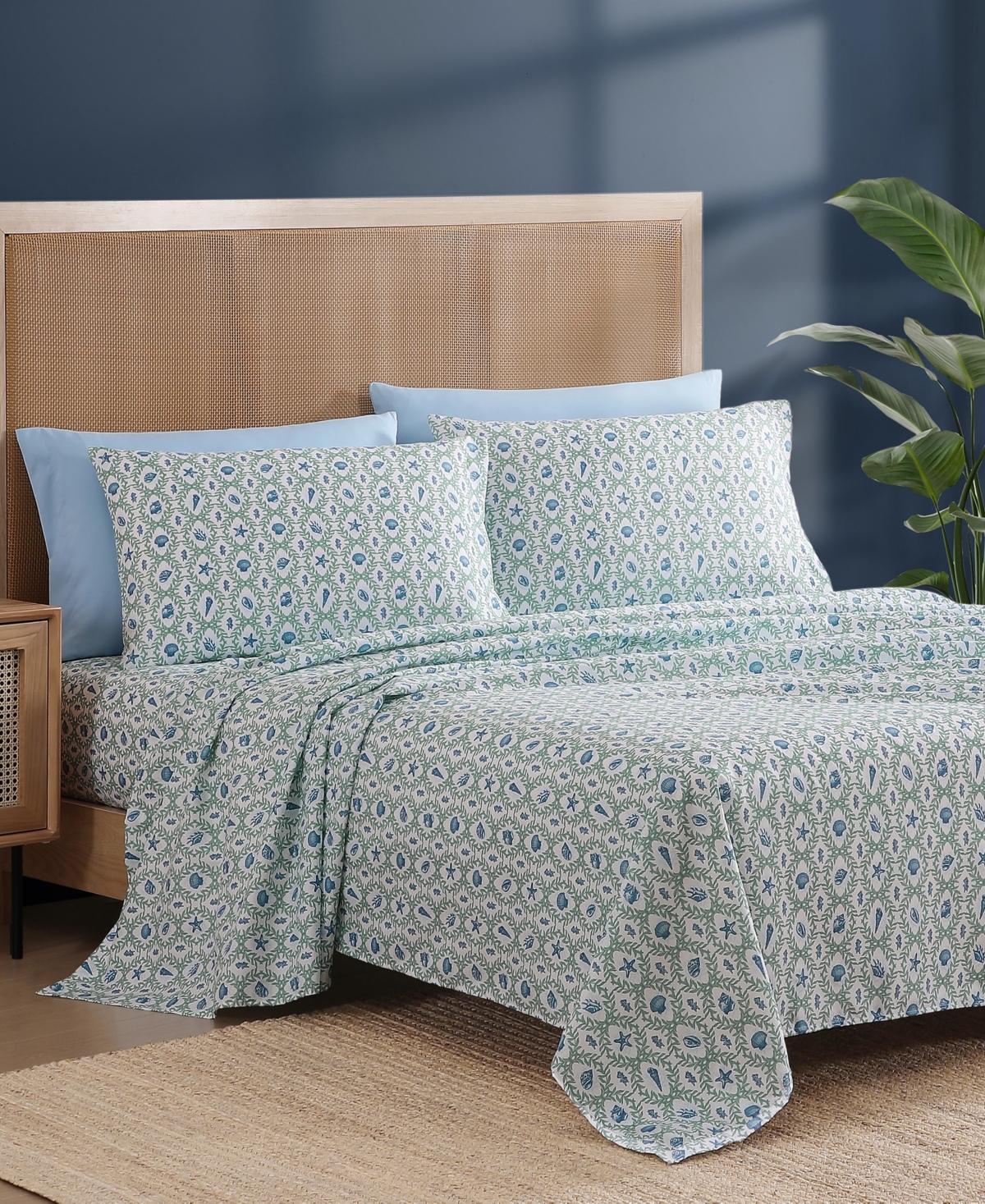 Caribbean Joe Cooling 6-pc. Sheet Set, Queen In Green