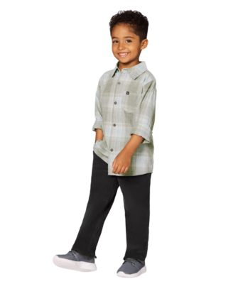 Boys' 2T-7 Plaid Shirt and Corduroy Pants, 2-Piece Set