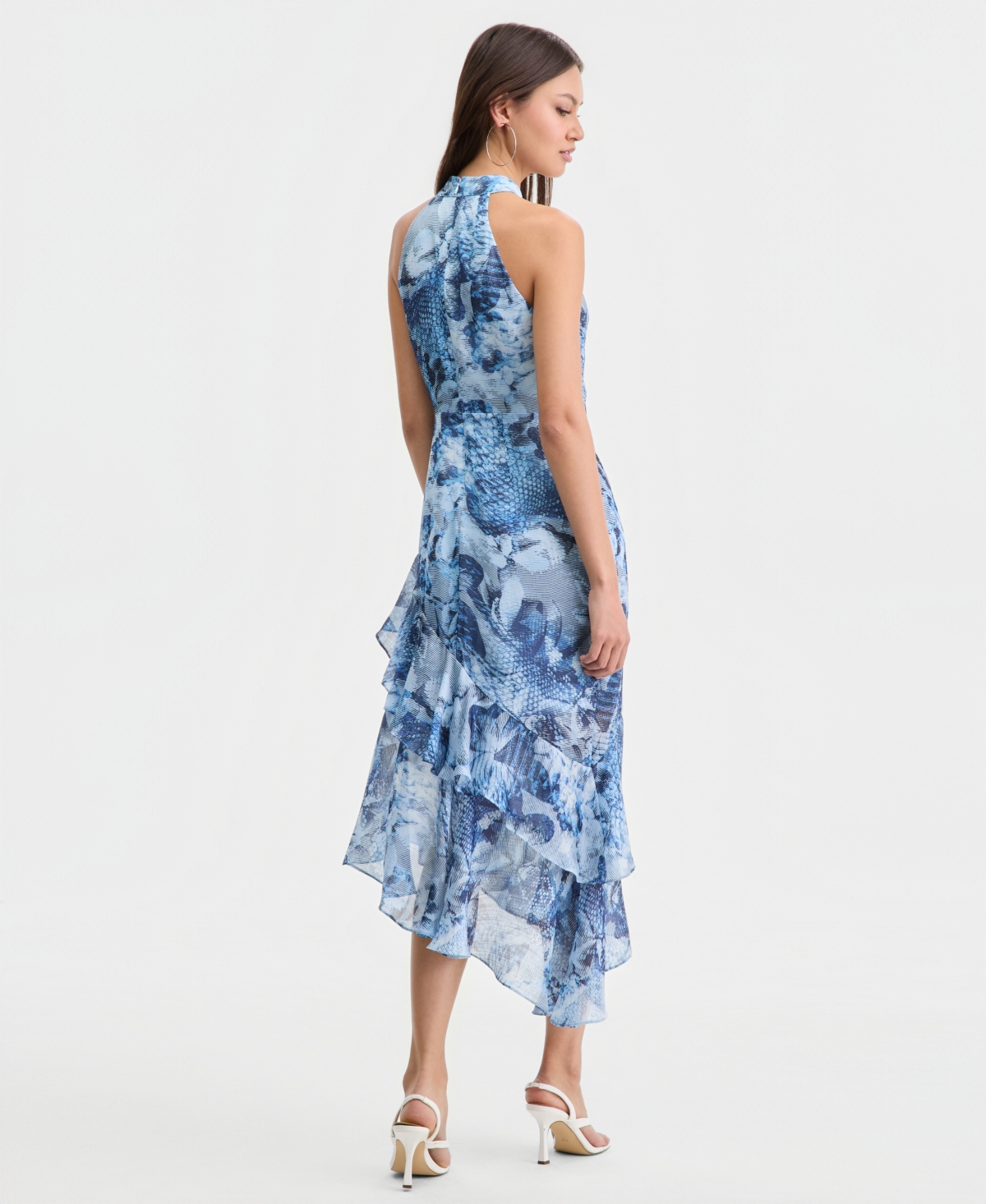 Guess Women's Kea Asymmetrical-Hem Ruffled Dress