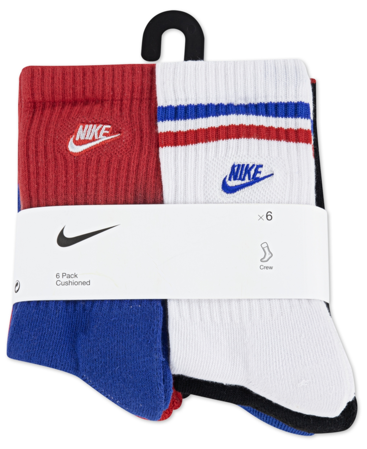 Nike Boy 4-7 Crew Socks, Pack Of 6 In Multi