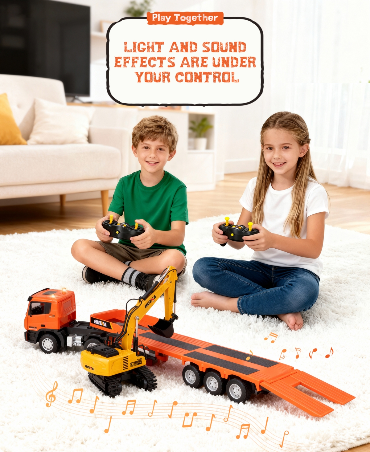 Sugift Red 12V Kids Ride on Truck Car with Remote Control MP3 Music Led Lights