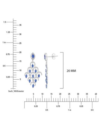 Blue Sapphire (2.82 ct. t.w.) & Diamond Dangling Earrings