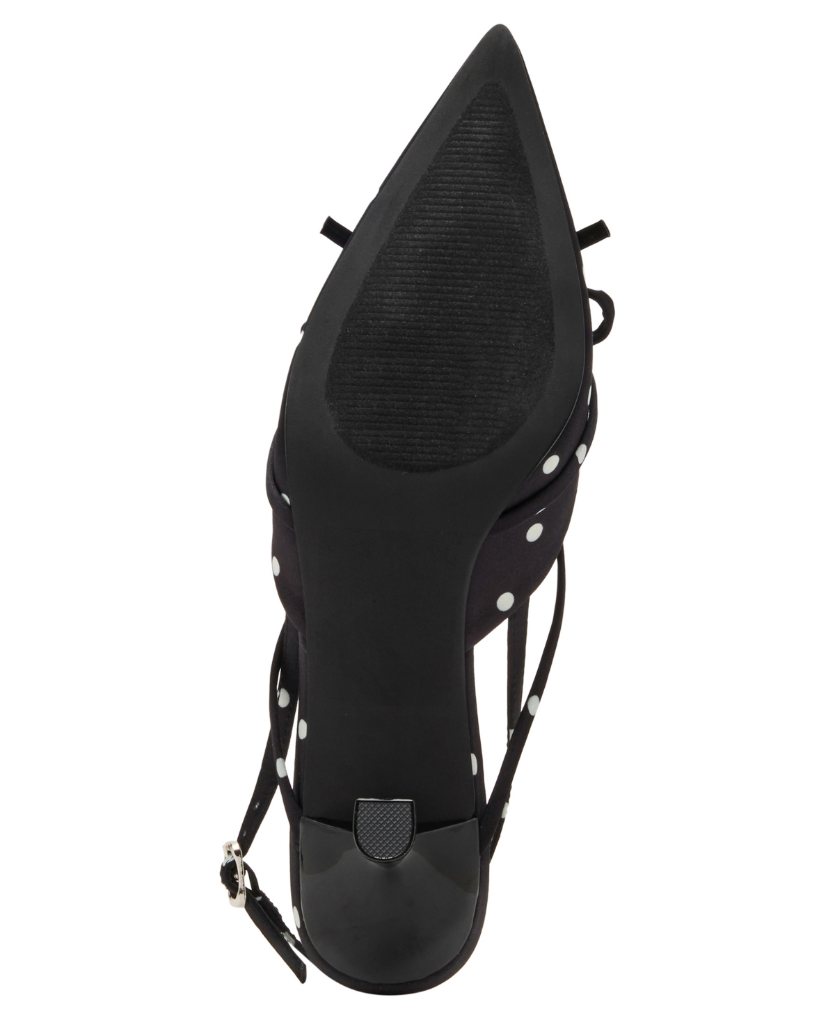 Madden Girl Women's Vixen Bow Slingback Kitten Heel Pumps In Black