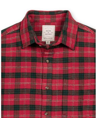 Men's Organic Long Sleeve Flannel Button Down Shirt