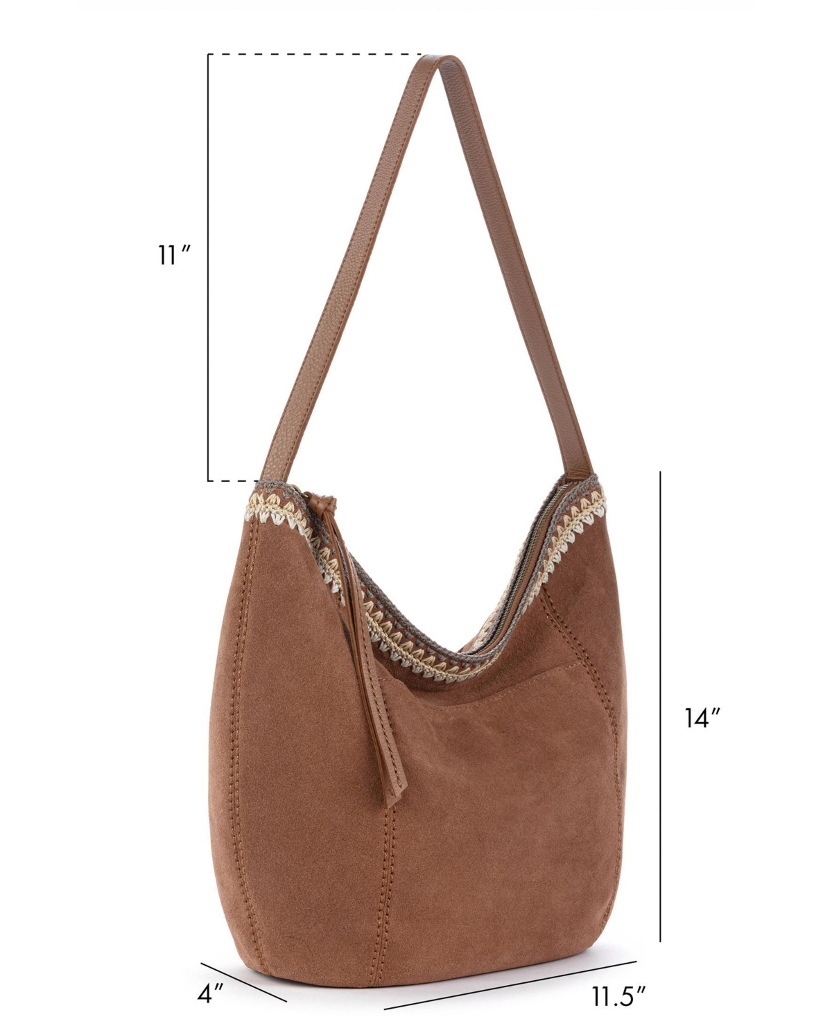 The Sak Women's Sequoia Leather Medium Hobo Bag In Brown