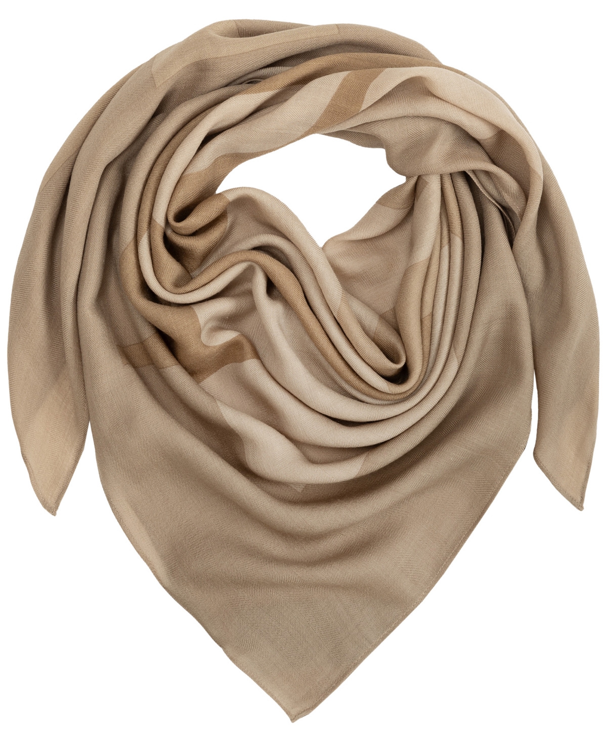 Ralph Lauren Logo Square Scarf In Brown