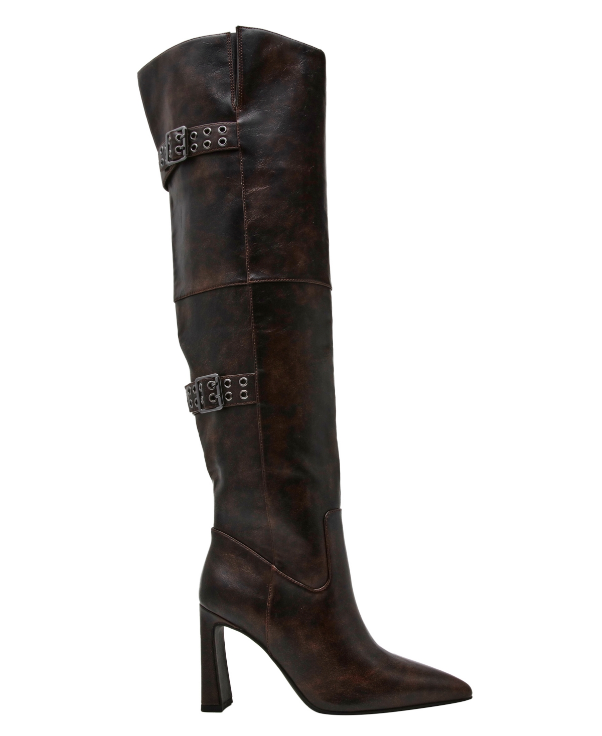 Wild Pair Women's Vivii Over-the-knee Buckle Boots, Macy's Exclusive In Brown