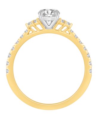 Diamond Engagement Ring (1 ct. t.w.) in 14k Two-Tone Gold