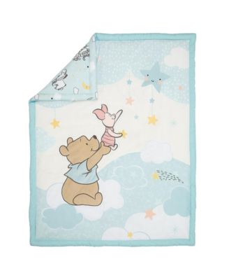 Baby Disney Starlight Pooh 3-Piece Blue Nursery Crib Bedding Set