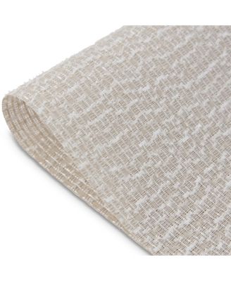 Knotted Boucle Texteline Outdoor Dining Set Textured Design Reversible 12" x 18" Rectangular Placemats Set of 6