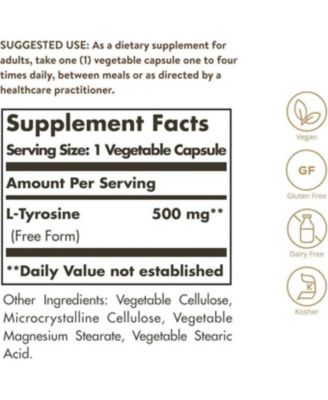L-Tyrosine ,500 mg ,100 V Caps