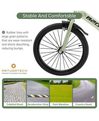 18-Inch Kids Bike for Ages 6-10 with Sparkling Training Wheels & Dual Brakes for Cool, Safe Evening Rides