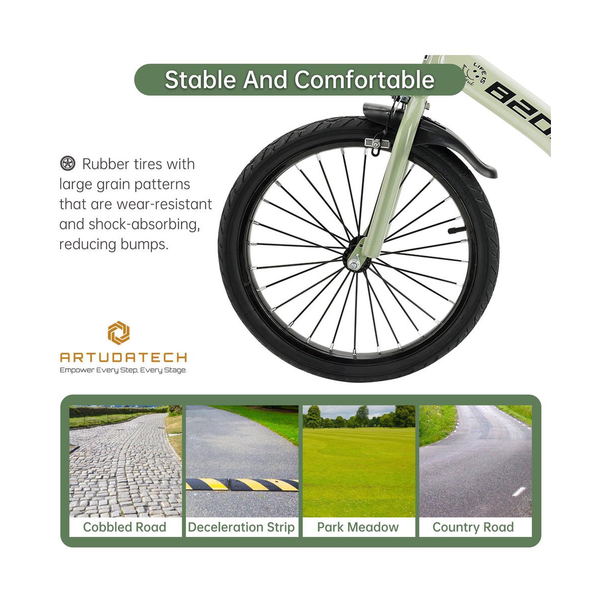 Artudatech 18 inches Kid's Bicycle Bmx Child Bike for Ages 7-9 Years with auxiliary wheels