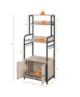 Metal Multilayered Gray Microwave Stand