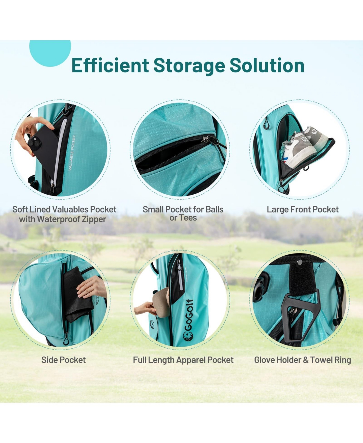 Mecale Golf Stand Bag Lightweight Golf Bag With 8 Way Top Dividers And 5 Zippered Pockets