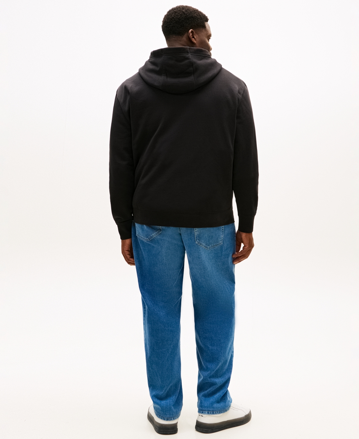 Tommy Hilfiger Men's Big & Tall Regular-fit Hooded Sweatshirt In Black