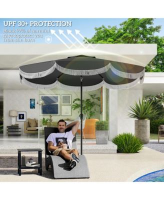 9FT Patio Umbrella UPF 30+ Vented Market Umbrella