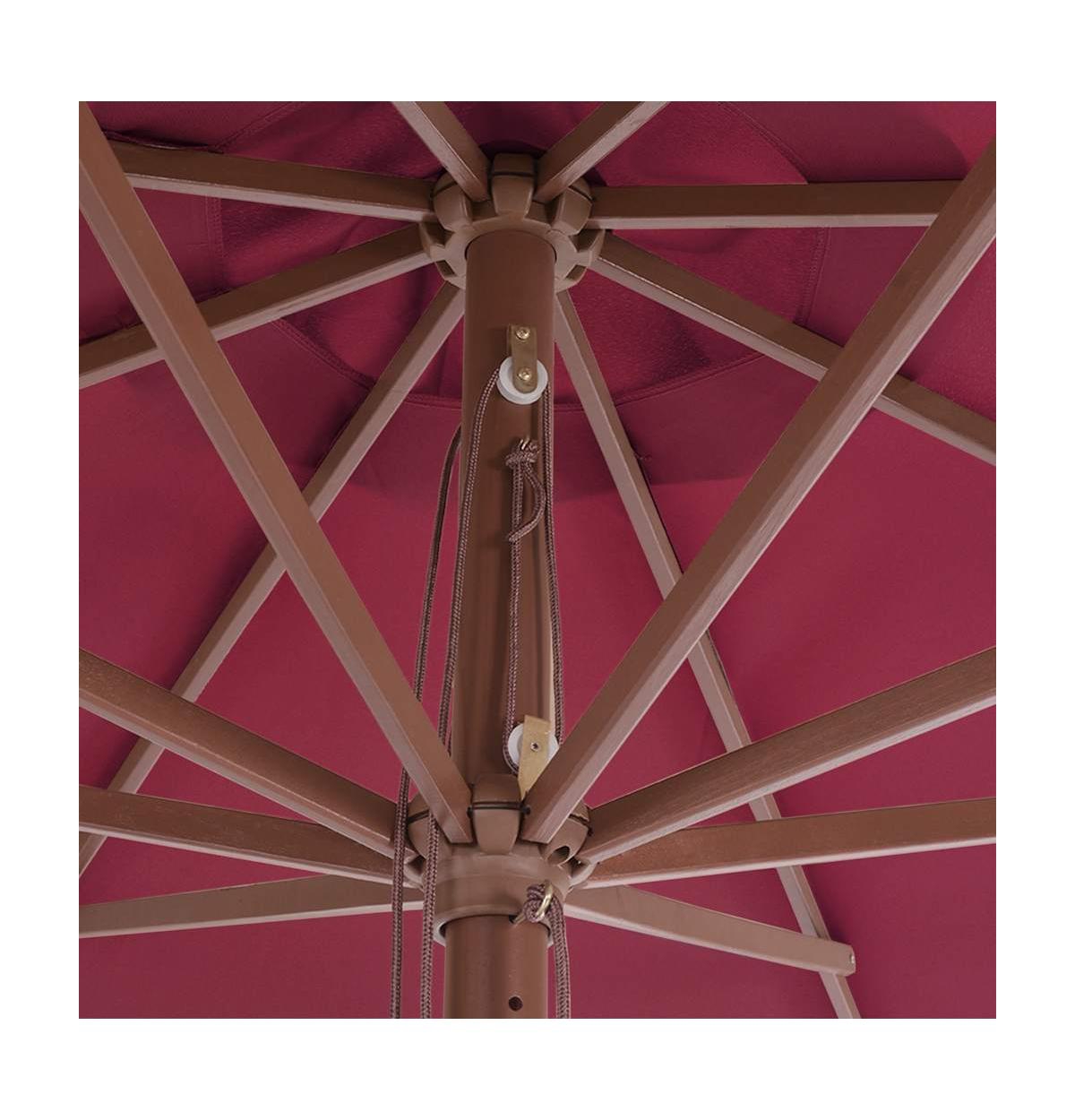 Garden Parasol with Wooden Pole 137.8" Burgundy