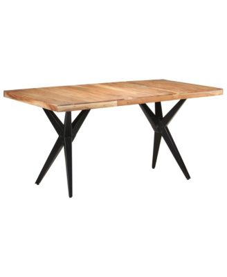 Dining Table 63"x31.5"x29.9" Solid Acacia Wood