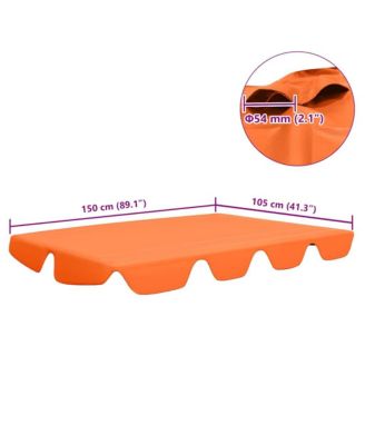 Replacement Canopy for Garden Swing Orange 59.1"/51.2"x41.3"/27.6"