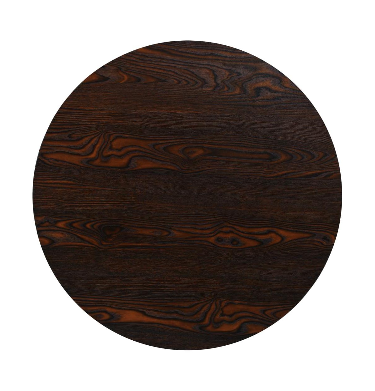 vidaXL Bistro Table Mdf and Steel Round 31.5"x29.5" Dark Ash