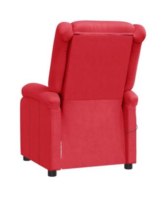 Massage Chair Red Faux Leather