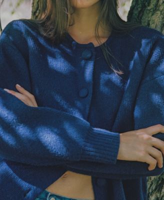 Women's Drop Shoulder Oversized Cardigan Sweater