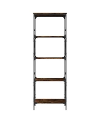 Bookcase Smoked Oak Engineered wood 67.3 in height