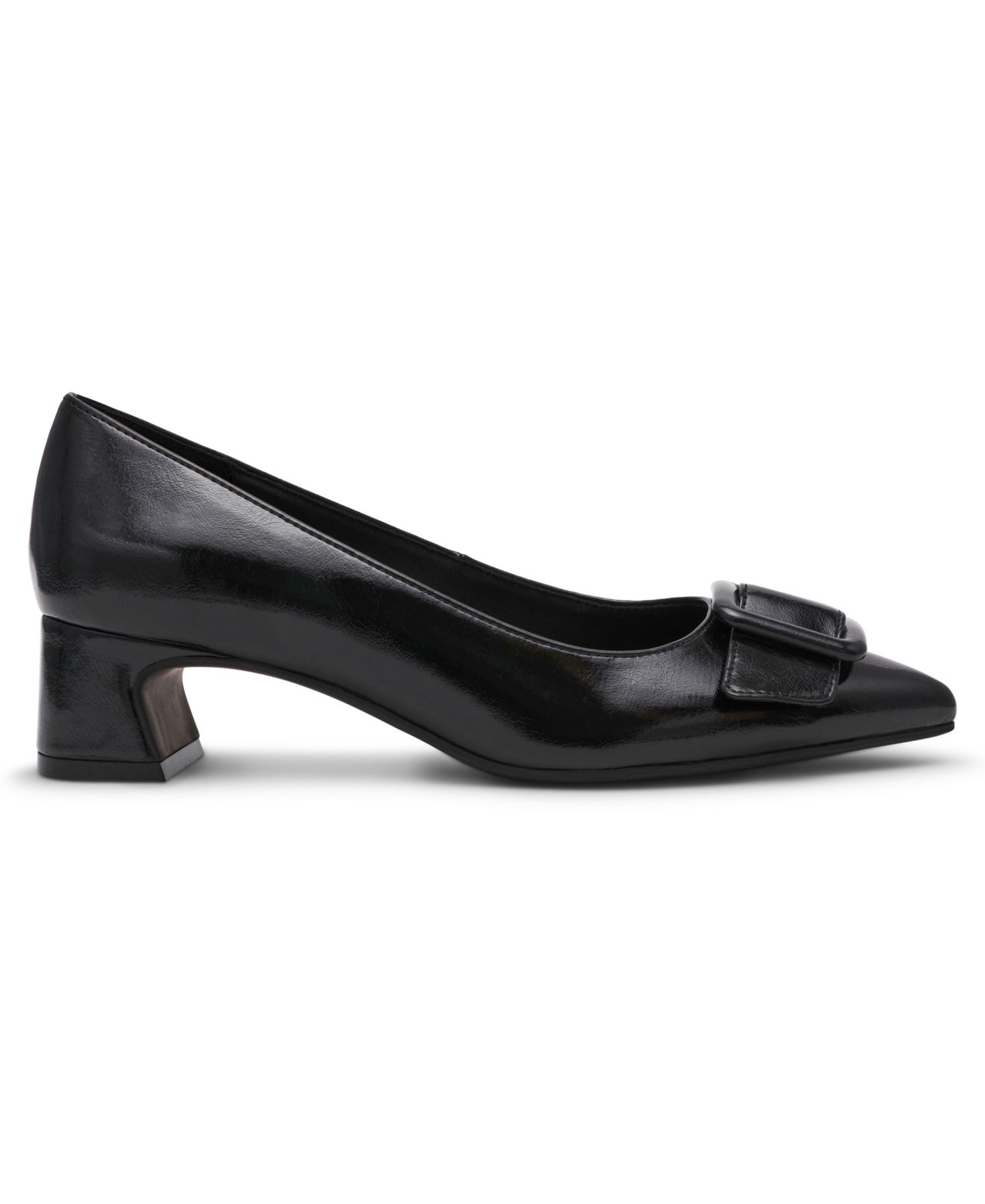 Женские туфли Anne Klein Senara Block Heel Buckle Pumps, цвет: Чёрный — фото 2